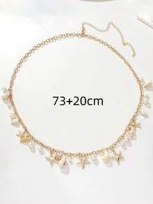 Ocean Breeze Sea Star Sexy Waist Chain Women's Beach Faux Pearl Casual Vacation Body Chain - Multicolor - View 8