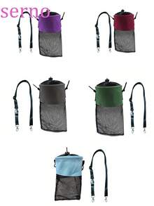 带钩网状晾衣袋，抽绳密封大直径晾衣袋，抽绳，晾衣绳，木质晾衣绳，帆布晾衣绳收纳袋 - 彩色 - 查看 9