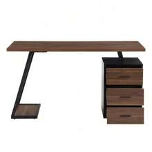 Home Office Desks - Dark Brown + MDF-1 - View 9