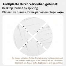 Tavoli da pranzo - Nero Bianco + MDF + Acciaio - Visualizzare 7