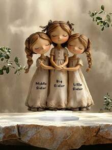 Tượng chị em gái bằng pha lê Bohemian 2D phẳng - Tượng trang trí để bàn, thích hợp cho nhà, văn phòng, quán cà phê - Trang trí Bohemian đa chức năng - Món quà lý tưởng cho anh chị em - Hoàn hảo cho sinh nhật, kỷ niệm, Ngày Valentine, Giáng sinh, Lễ Tạ ơn, Ngày của Mẹ và Ngày của Cha. Phong cách cổ điển, trang trí, quà tặng, giản dị. - Nhiều màu - Xem 8