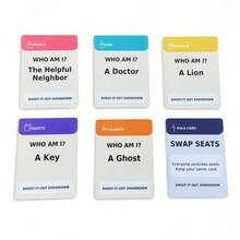 Shout-It-Out Showdown Party Card Game, " Who I Am" Identity Game, 60 Cards (50 Identity + 10 Rule), 2-10 Players, Ages 14+, 10-20 Min, Family Game Night & Holiday Gathering Gift - Black - View 5