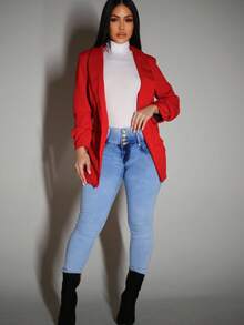 MX JEANS Light Acid Wash Butt Lift Mid Rise Skinny Jeans - 彩色 - 查看 2