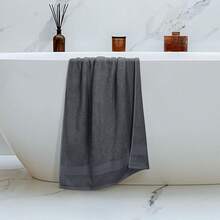H&R Family Pack 2 Large Bath Towels 100% Cotton Ring Spun Soft Absorbent Towels - Dark Grey - View 6