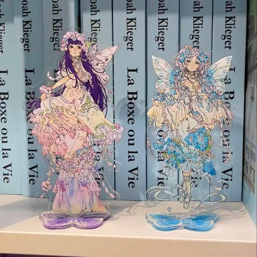 动漫系列中芙蕾莉安的亚克力立牌桌面摆件，花仙子主题校园小礼物，节日和生日的理想之选 - 彩色 - 查看 1