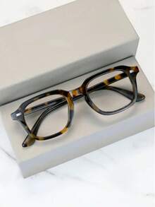 复古方形镜框男女通用眼镜，适合办公室、电脑、手机等场合使用。 - 無色 - 查看 1