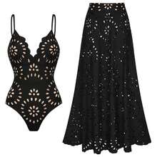 Floral Maxi Dress For Women - Black Cutout Beach Cover Up V Neck Spaghetti Strap Summer Dresses Casual Long Bohemian Flowy Dresses - As Picture - 查看 1