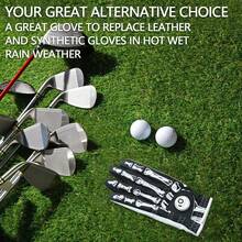 FINGER TEN 1pc Right Hand Golf Glove Men's Left Hand Golf Glove Skull Leather Breathable Comfortable Non-Slip Grip Size S/M/ML/L/XL - Black - View 7