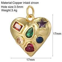 1件铜质创意新款时尚简约优雅配饰，DIY手链、包包、项链、耳环工艺组件 - 彩色 - 查看 34