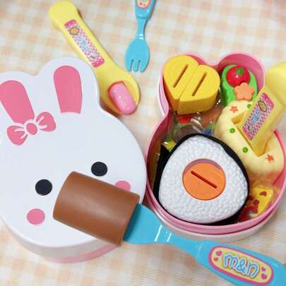 Cute Rabbit Feeding Toy Set (With Spoon And Fork), Interactive Pet Toy Set, Educational Role Play, Ideal Easter Gift, Portable Ice Cream Toy, Fun Pet Feeding Toy, Holiday Shoppers, Suitable For Toy Enthusiasts, Pretend Feeding Toy, Cute Pattern Tactile Fun Toy, Perfect For Halloween, Thanksgiving And Christmas Gifts, Playhouse Toy Accessories, Multi-Player Interactive Game, Pet Feeding Toy