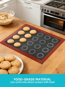 2pcs 30X40cm Silicone Grill Mat, Reusable Baking Tray For Cookie, Macarons, Bread And Pastry, Breathable Cake Tray Mat, Non-Stick Barbecue Mats, Oven Microwave Liners, High Temperature Baking Kitchen Tools - View 4