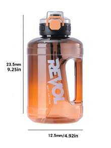 1.6L Large Capacity Portable Sports Water Bottle With Handle, Leak-Proof, With Straw, Suitable For Gym, Outdoor, Travel, Camping, Hiking, Multi-Color Options - Black - View 5