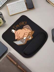 Ergonomic Wrist Support Square Mouse Pad With Cute Work Cat Pattern Design, Available In Multiple Colors; High Quality Eva Material, Comfortable And Soft, Good Air Permeability, Elastic, Anti Slip Memory Foam Mouse Pad - View 9