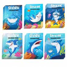 Shark DIY Coloring Book - Cartoon Doodle And Painting Book, Suitable For Birthday Parties And Spring Activities, Parent-Child Interactive Fun, Suitable For Back To School Season, Perfect Gift For Young People Who Love Ocean Exploration And Creative Learning - Multicolor - View 9