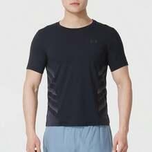 Under Armour LAUNCH ELITE Graphic Short Sleeve T-Shirt, Slim Fit, Round Neck, Men's Casual Training 1376518-004 - Black - View 1