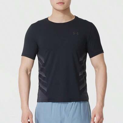Under Armour LAUNCH ELITE Graphic Short Sleeve T-Shirt, Slim Fit, Round Neck, Men's Casual Training 1376518-004