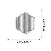 创意六边形模具，DIY剪贴簿相册和压花模板，贺卡制作工具，卡片纸切割工艺，礼品卡制作模板模切。 - 銀色 - 查看 9
