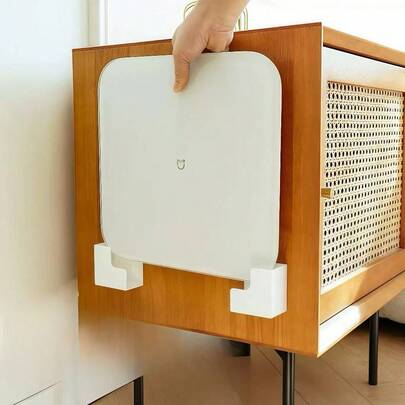 2pcs Wall-Mounted Weight Scale Storage Box, White And Black Options - Suitable For Home, Bathroom And Gym, Space-Saving Design, No Drilling Easy Installation - Bathroom Storage Rack, Compatible With Body Fat Scale And Fitness Equipment Storage Box