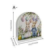 1/4pcs Easter Acrylic Napkin Stand With Bunny, Eggs And "Happy Easter" Design And Freestanding Tissue Holders; Perfect As A Centerpiece For Your Kitchen Table. - Multicolor - View 16