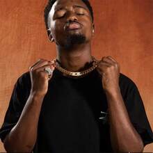 男士6毫米不锈钢项链，14K镀金链，镶嵌锆石，钛钢扣，节日礼物 - 款式1 - 查看 5