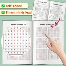 Super Sudoku Adventure Puzzle Book Series – Beginner To Challenge Logic Grid Brain Training With Star Progress Tracker, Focus & Critical Thinking Skill Builder, Screen-Free Educational Gift For Easter, Graduation & Summer Holiday - Sudoku - View 7