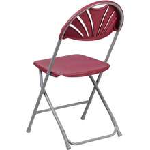 2 Pack HERCULES Series 650 Lb Capacity Burgundy Plastic Fan Back Folding Chairs – Heavy Duty, Portable Seating For Events, Parties, And Outdoor Use - Burgundy + Set Of 2 - View 6