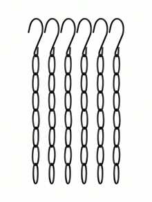 7-Slot Metal Chain Hanger, Space-Saving Foldable Organizer, Multi-Hook High-Efficiency Storage, Durable Wardrobe Accessory, Clothing Organization And Storage - Multicolor - View 12