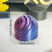 逼真感官减压球，感官球，自闭症感官玩具，模型，可打印树脂收藏品（适合青少年和成人） - 逼真的感官玩具，耐用塑料材质，适合睡前、旅行和办公时缓解压力，也可作为桌面装饰品，是派对礼物或节日礼物！节日礼物部分颜色随机（手工制作，可能存在不影响正常使用的轻微瑕疵） - 彩色 - 查看 3