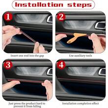 Car Interior Moulding Trim Strips, Red Interior Car Accessories Women Men Universal Decoration Pinstriping Filler Insert Strips With Installing For Dashboard Vent Decorative (16.4ft) - A - 查看 6
