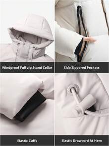 CAMEL CROWN Outdoor Down Jacket, Unisex Mid-Length Thick Warm Triple Protection Professional Down Jacket, Autumn/Winter - Oak Ash - View 3