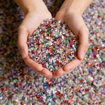 Colorful Crushed Quartz Stone Chips Bulk - Quartz Glass Nail Arts Decoration Rocks Pieces For Vases Filler Succulent Plants Aquarium Gravel Rocks