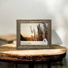 SimpleMe 1OO% Solid Wood Picture Frames 5x7 With Glass 2 Pack - Rustic Wooden Photo Frame Wall Or Tabletop Display, Wide Moulding - Grey - 灰色5x72包裝 - 查看 8