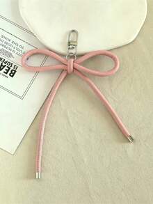 Un llavero con una cuerda de lazo, un colgante de creación de cuerda hecha a mano, un accesorio de mochila bolso de auriculares, adecuado como regalo de cumpleaños, llade de Señora, accesorio de Señora, regalo de regreso a la escuela, regalo de pareja, regalo de cumpleaños, regalo de fiesta o recuerdo de evento - Rojo - Ver 12