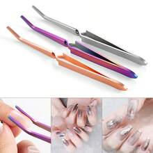 Stainless Steel Manicure Shaping Tweezers, Nail Art Tools X-Type UV Gel Nail Extension Crystal Nail Shaping Clamp, Nail Extension Tools - Multicolor - View 5
