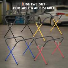 Soporte de Trabajo Plegable de 500 Lb, Banco Portátil para Parachoques, Guardabarros, Capós y Puertas, Ideal para Garaje y Taller - azul 500 libras - Ver 3