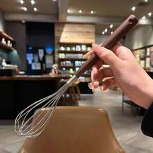 1个/2个/6个装不锈钢木柄手动打蛋器/搅拌器 - 无需电池，金属材质，方便烘焙和烹饪，是打发和混合食材的理想选择，打蛋器 | 手动搅拌器 | 结构坚固，手持式打蛋器 - 彩色 - 查看 6