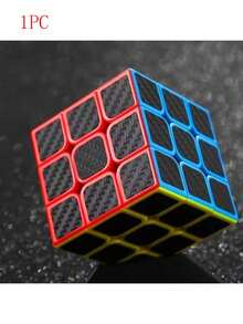 1片碳纤维贴纸，适用于3x3x3魔方，专业速拧魔方，礼品，解压益智玩具 - 彩色 - 查看 6
