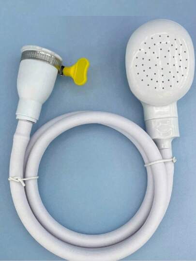 1 pieza Extensor de grifo multifuncional con cabezal de ducha, longitud total de 131 cm, adaptador fácil de usar para lavar el cabello, cabezal de ducha para bañarse, conector sencillo y rápido para bañar mascotas, decoración del baño del hogar, temporada de vuelta al colegio