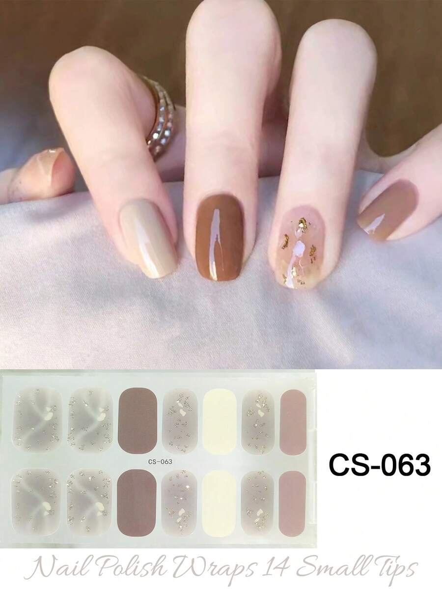 防水自粘美甲套装，新款美甲设计，秋冬季