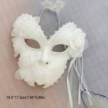 手工制作的高品质装饰面具，适用于派对、音乐会、KTV等场合。买一送一 - 威尼斯面具，男女皆宜的化装舞会公主面具，羽毛、花卉、蕾丝全脸、半脸白色、黑色、金色闪光面具，适合万圣节、圣诞节、节日佩戴。随机赠送礼品。 - 查看 3