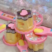 果冻布丁喂食草莓布丁玩具游戏 - 儿童互动喂食游戏 - 角色扮演玩具 - 材质 - 感官互动游戏 - 适合宠物爱好者的模拟喂食玩具，趣味宠物喂食玩具，节日购物者，玩具爱好者，过家家喂食玩具，可爱图案触感趣味玩具，完美的万圣节、感恩节和圣诞节礼物，娃娃屋过家家套装配件，多人互动游戏，宠物喂食玩具 - 彩色 - 查看 3