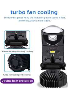 2个Y6D双光束投影式H4汽车大灯，左右通用，汽车LED大灯 - H4 - 查看 10