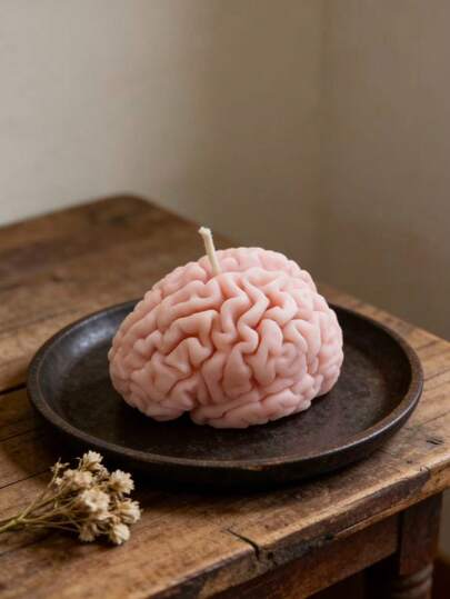 1pc Novelty Brain Shaped Candle - Realistic Anatomical Detail, Premium Soy Wax, Perfect Gift For Horror, Sci-Fi & Medical Fans, Creepy-Chic Home Decor, Long-Lasting Scent, Unique Conversation Piece For Halloween & Gothic Spacescandle,Sented Candle,Decorative Candle,Soy Candles,Bestfriend Gifts,Gift For Woman,Candles Home Decoration.Candles