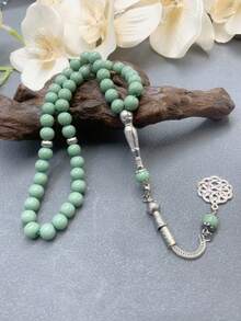 1串33颗8毫米男士念珠礼品，宰牲节穆斯林念珠，中国结，寓意和平、祝福、平安，念珠手链 - 彩色 - 查看 7