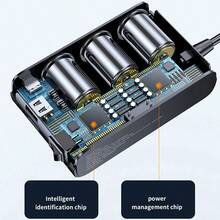 KZ 7合1 127W车载充电器分线器，多端口，PD 30W，QC 3.0，点烟器适配器，带开关的车载点烟器插座分线器 - 7 in 1 - 查看 12