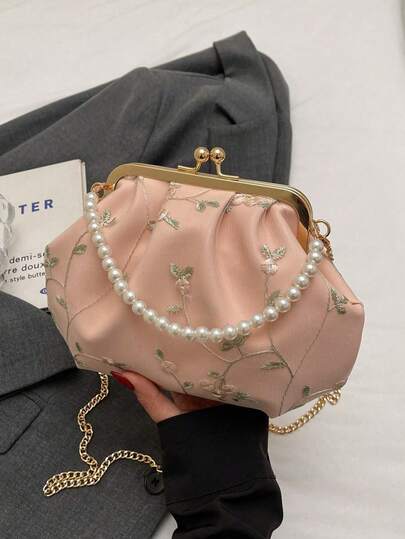 极简印花双肩包、手拿包、女士手提包、时尚女士托特包、单肩包、纯色链条包、仿珍珠手提包