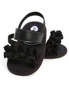 Toddler Girls' Summer Sandals, Outdoor Soft-Soled Shoes For Infants - Black - View 6