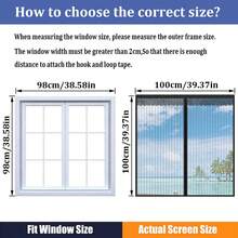 Magnetic Anti-Mosquito Mesh Screen, Window Mosquito Net, High-Density Polyester Fiber Mesh Screen, Magnetic Closure Mesh Door And Window To Prevent Mosquitoes And Flies, With Hook And Loop & Nails - Black - Black - View 14