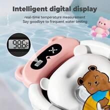 Senmeo Collapsible Bathtub For, Featuring A Soft Cushion And Thermometer, Slip-Resistant, Ideal For Travel, Comes With A Comfortable Flotation Cushion, Sturdy And , Appropriate For To Toddlers, Great For Use At Home Or On The Go! - 粉色 - 查看 8
