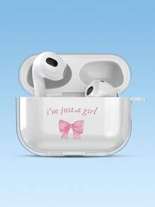 1 chiếc ốp tai nghe in 2D chữ viết tay "I'm Just A Girl", phong cách thời trang, đa năng, cá tính, sáng tạo và bí ẩn, thích hợp làm quà tặng cho bạn gái, bạn thân, vợ, người yêu, dì, sếp, chị gái, bạn cùng lớp, giáo viên, quà sinh nhật/ngày lễ, ốp bảo vệ trong suốt, mềm mại, tương thích với 2/3/4/Pro/Pro2/Pro3 - Trong sáng - Xem 1